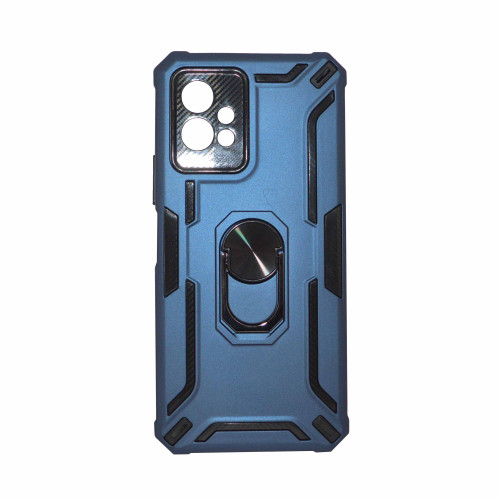 Vivo Y55 5G Blue Cover   Military Grade Protection Built-in Kickstand Car Holder Mobile Phone Case